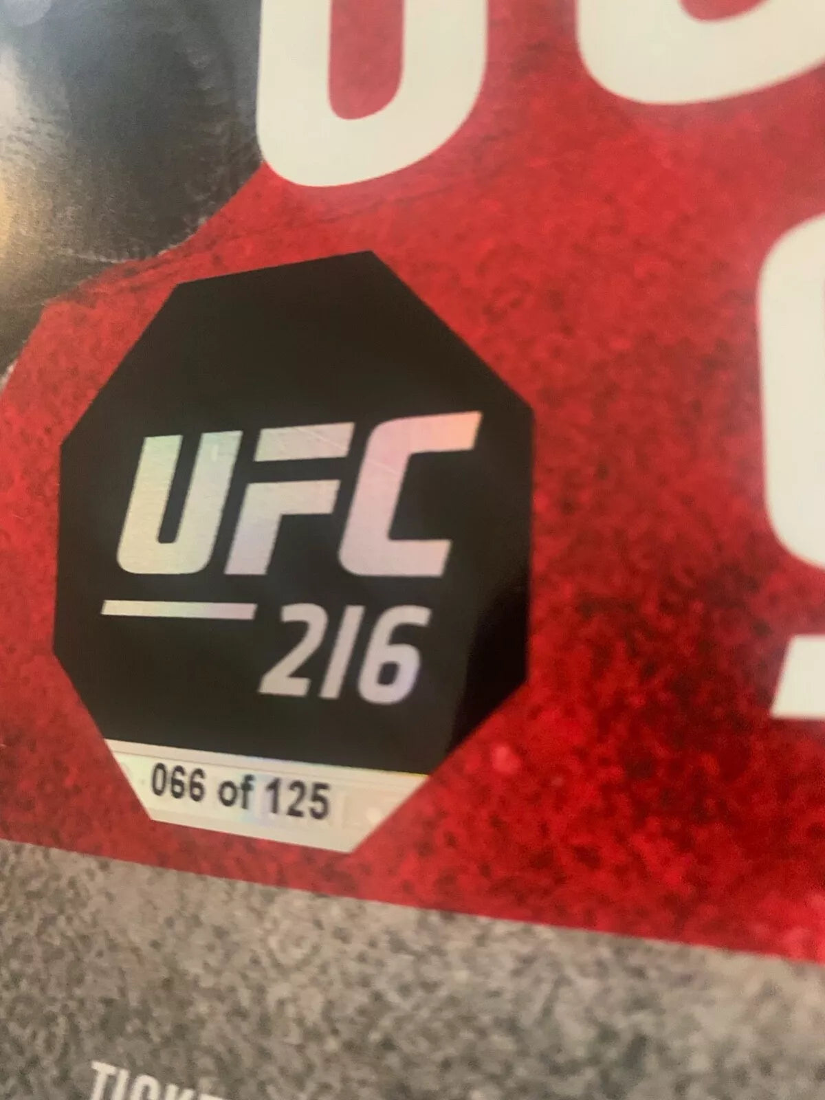 UFC 216 Tony Furguson V Kevin Lee signed event poster SBC