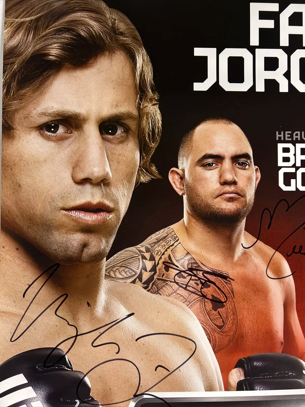 TUF 17 Team Jones vs Team Sonnen Finale Signed Event Poster SBC UFC