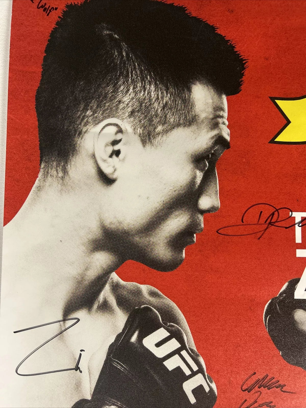 UFC Yair Rodriguez Vs Korean Zombie Signed Event Poster SBC 25th anniversary
