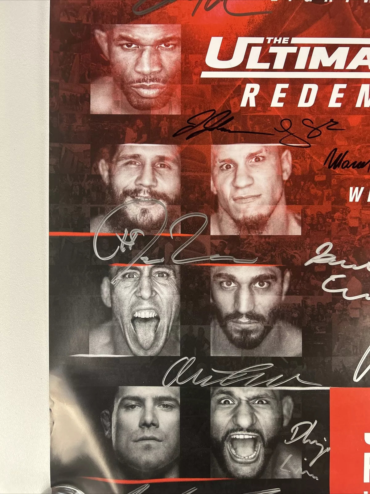 UFC TUF 25 Finale Justin Gaethje Vs Michael Johnson signed event poster SBC RARE