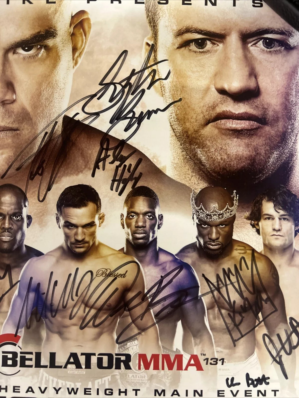 Bellator 131 Tito Ortiz Vs Stefan Bonnar Signed Event Poster SBC Mike Chandler