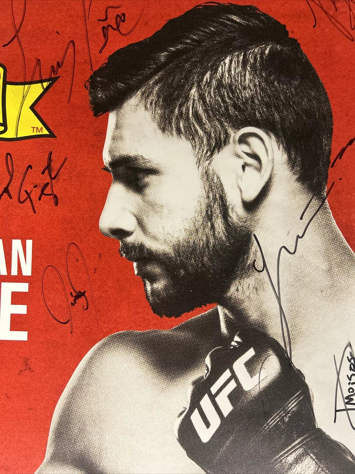UFC Yair Rodriguez Vs Korean Zombie Signed Event Poster SBC 25th anniversary