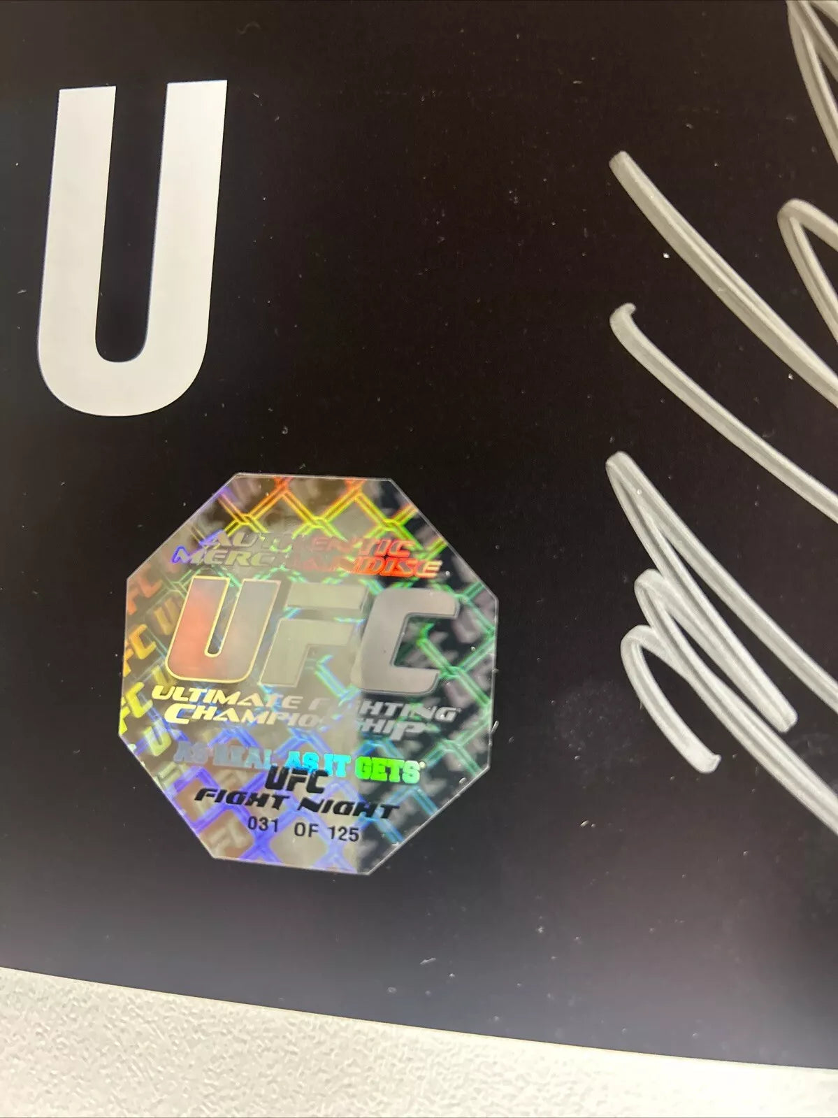 UFC Rafael 'RDA" Dos Anjos VS Eddie Alvarez Signed Event Poster SBC FREE Program