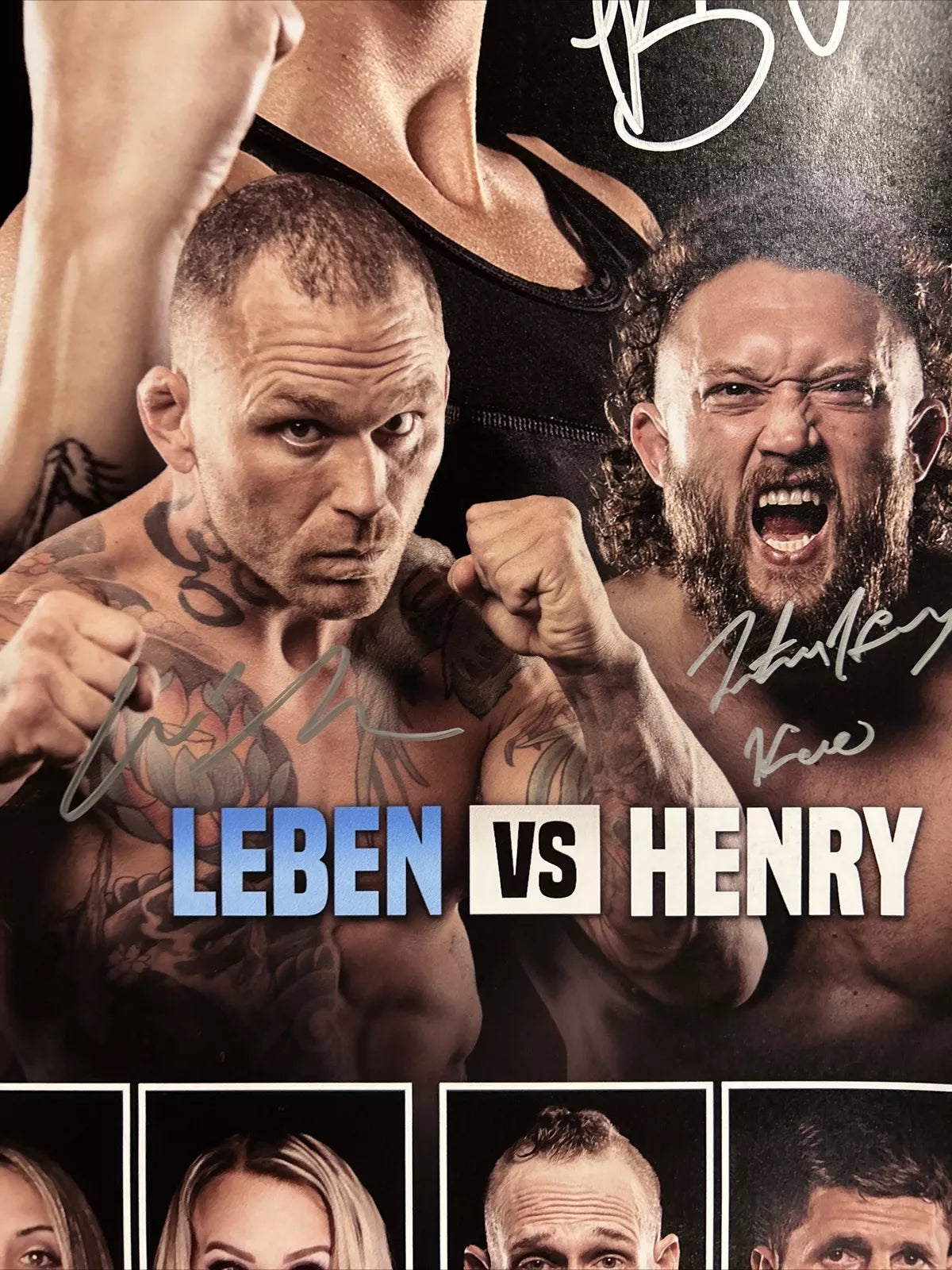 BKFC Knucklemania 1 Paige VanZant Vs Hart Signed Event Poster SBC