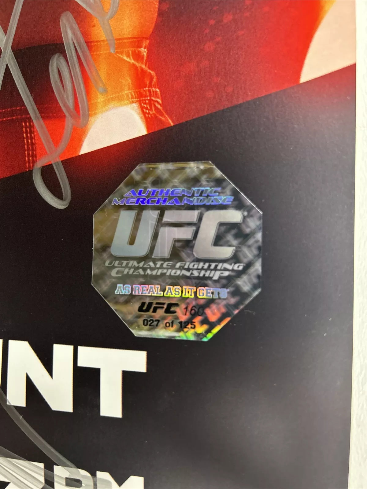 UFC 160 Cain Velasquez Vs Bigfoot Signed Event Poster SBC