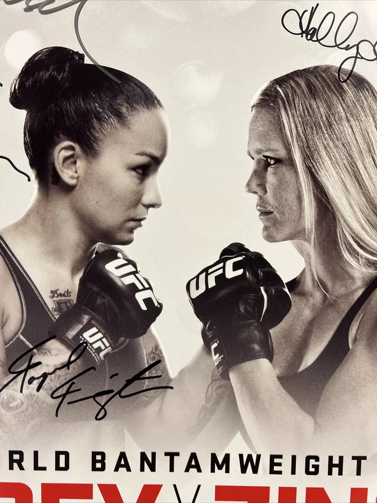 UFC 184 Ronda Rousey Vs Cat Zingano Signed Event Poster SBC FREE Program