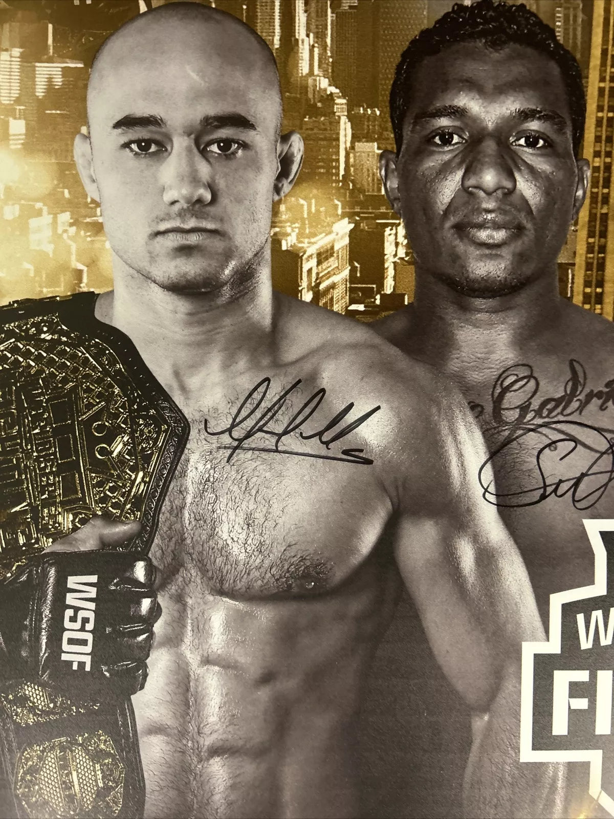 WSOF 34 Justin Gaethje vs Firmino signed event Poster SBC