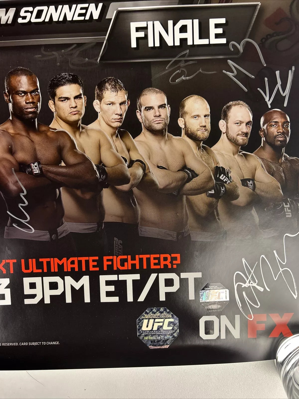 TUF 17 Team Jones vs Team Sonnen Finale Signed Event Poster SBC UFC