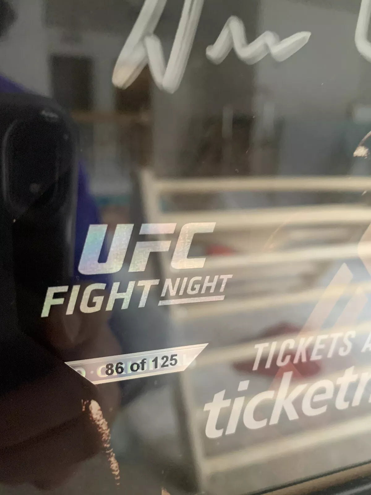 TUF 24 Finale Tournament of champions Mighty Mouse signed poster SBC UFC