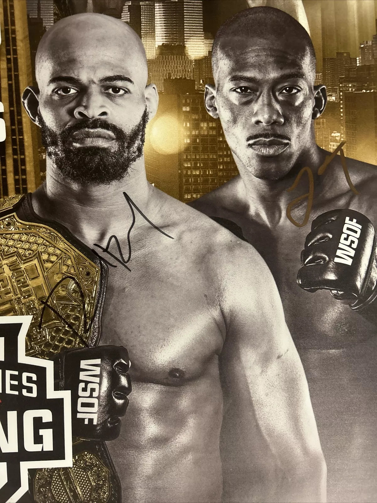 WSOF 34 Justin Gaethje vs Firmino signed event Poster SBC
