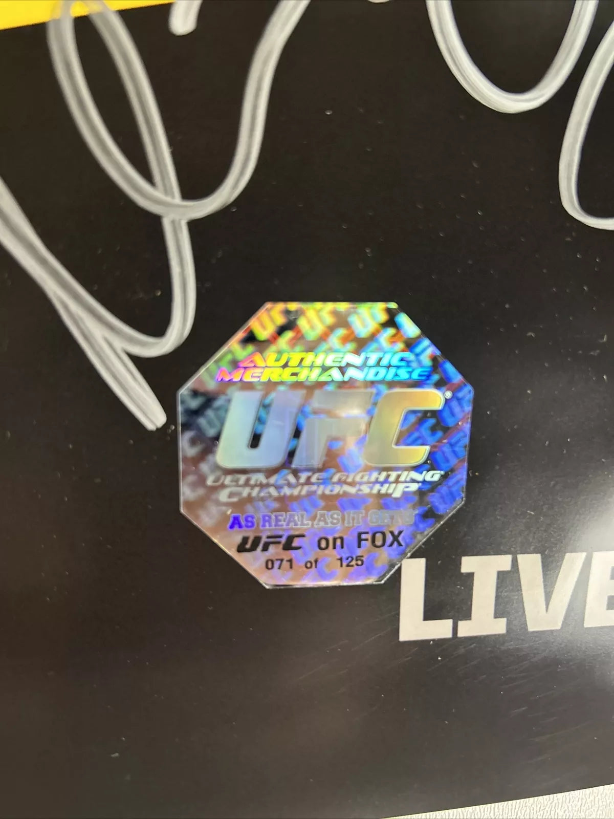 UFC Fox Demetrius Mighty Mouse Johnson vs. Benavidez 2 Signed Event Poster SBC