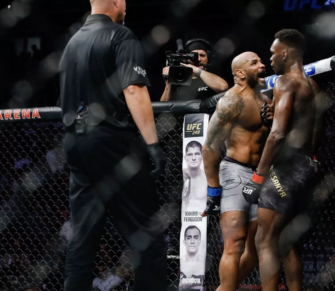 UFC 248 Izzy Adesanya vs. Yoel Romero Signed Event Poster SBC