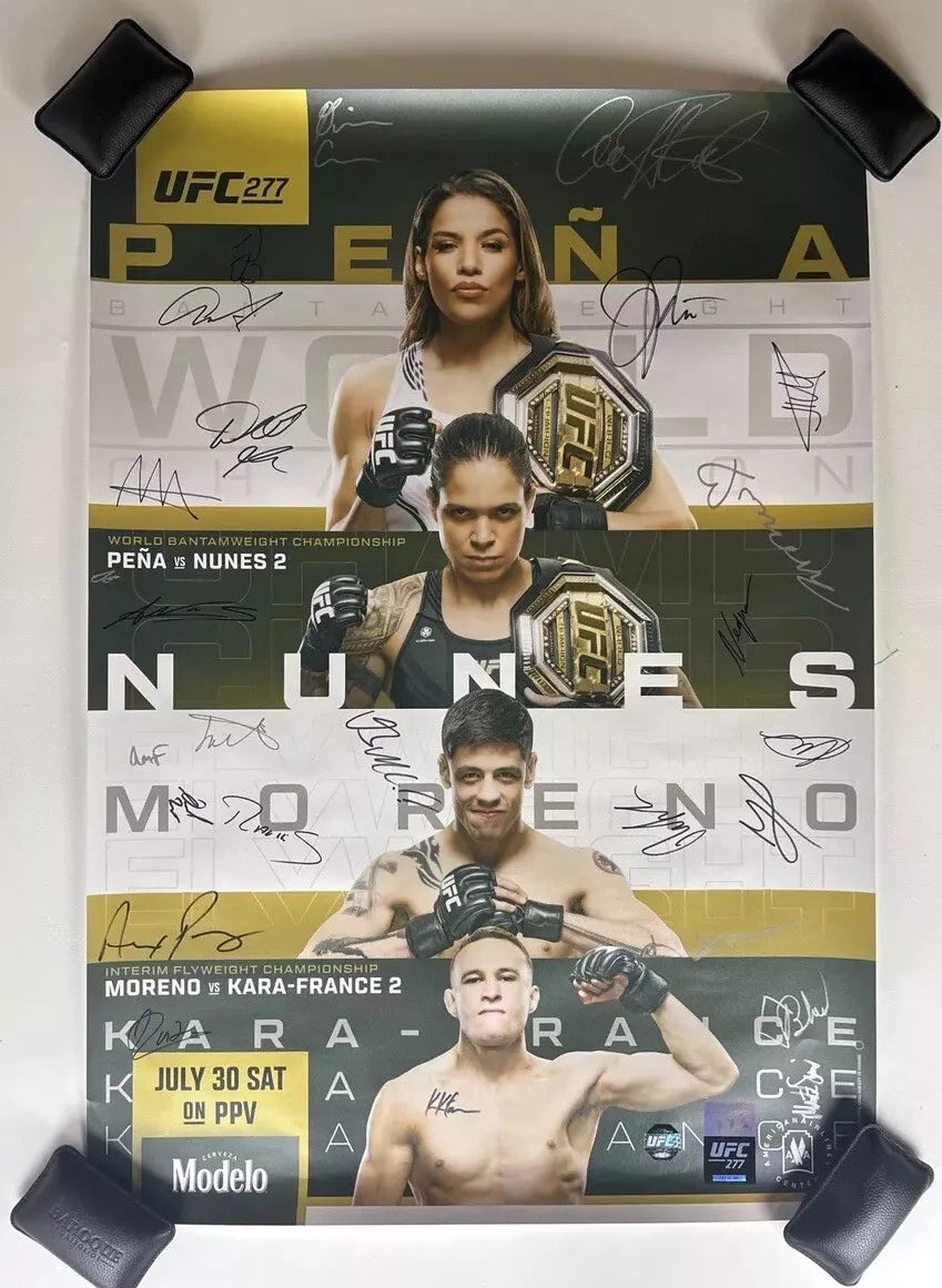 UFC 277 Julianna Pena Vs Amanda Nunes 2 Signed Event Poster SBC