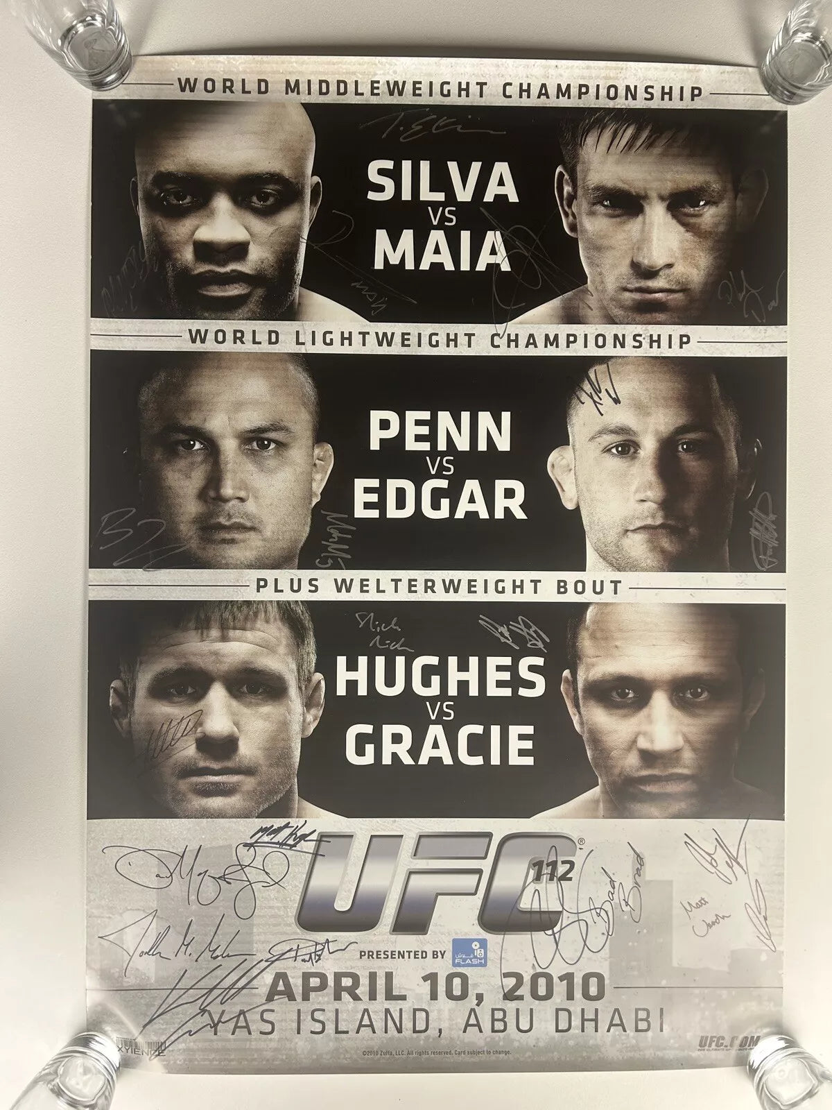UFC 112 Anderson Silva Vs Demian Maia Signed Event Poster SBC