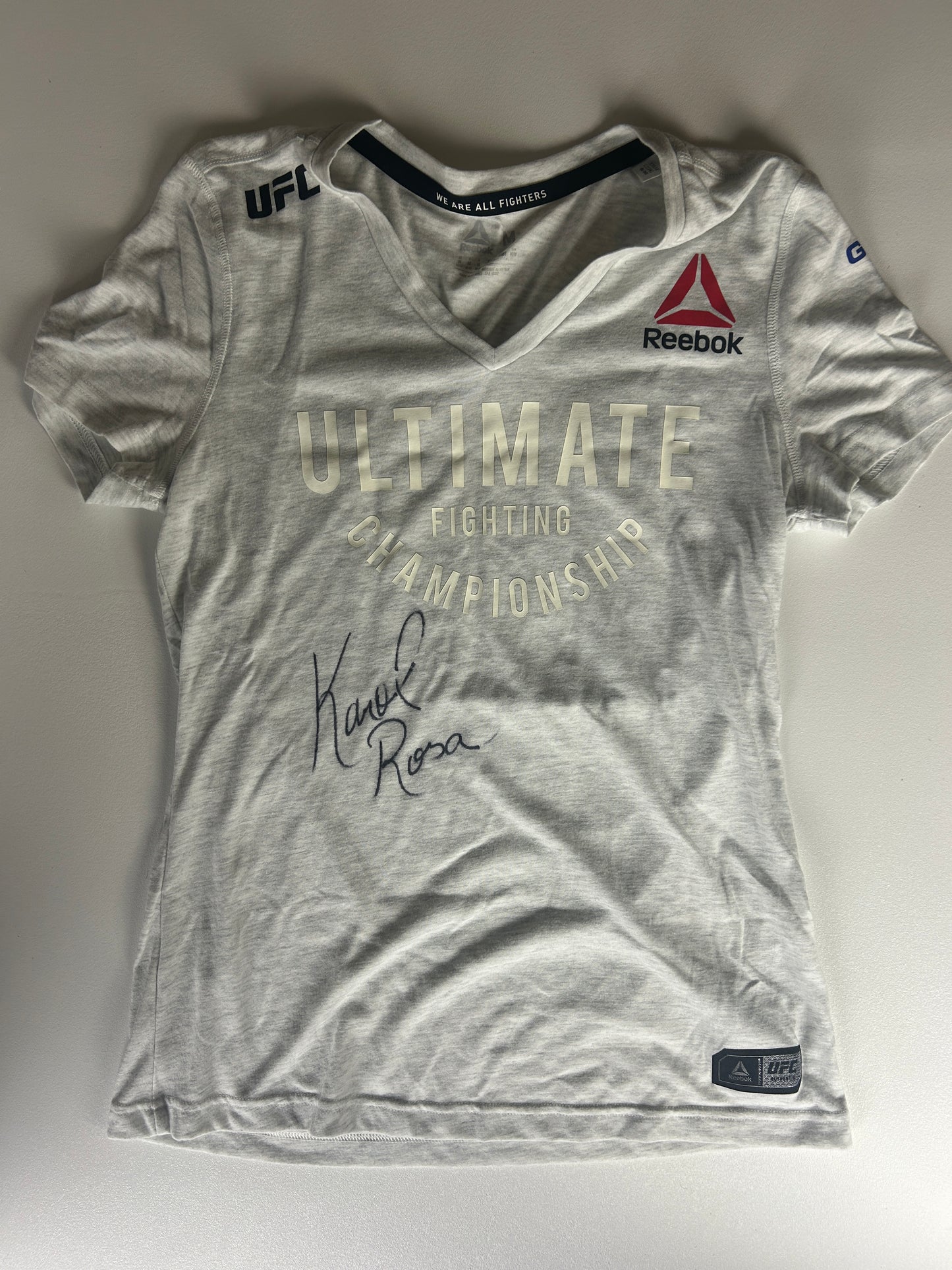 Karol Rosa Signed UFC Rebook Shirt - Medium
