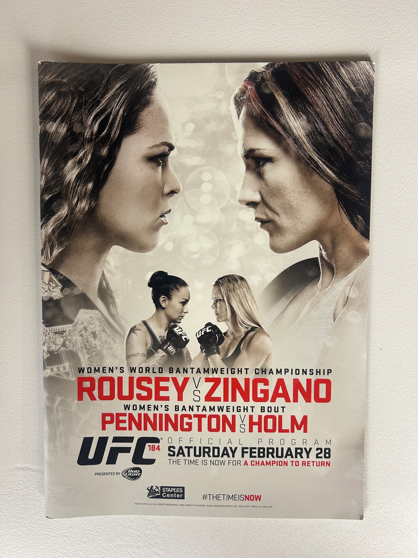 UFC 184 Program - Ronda Rousey Vs Cat Zingano