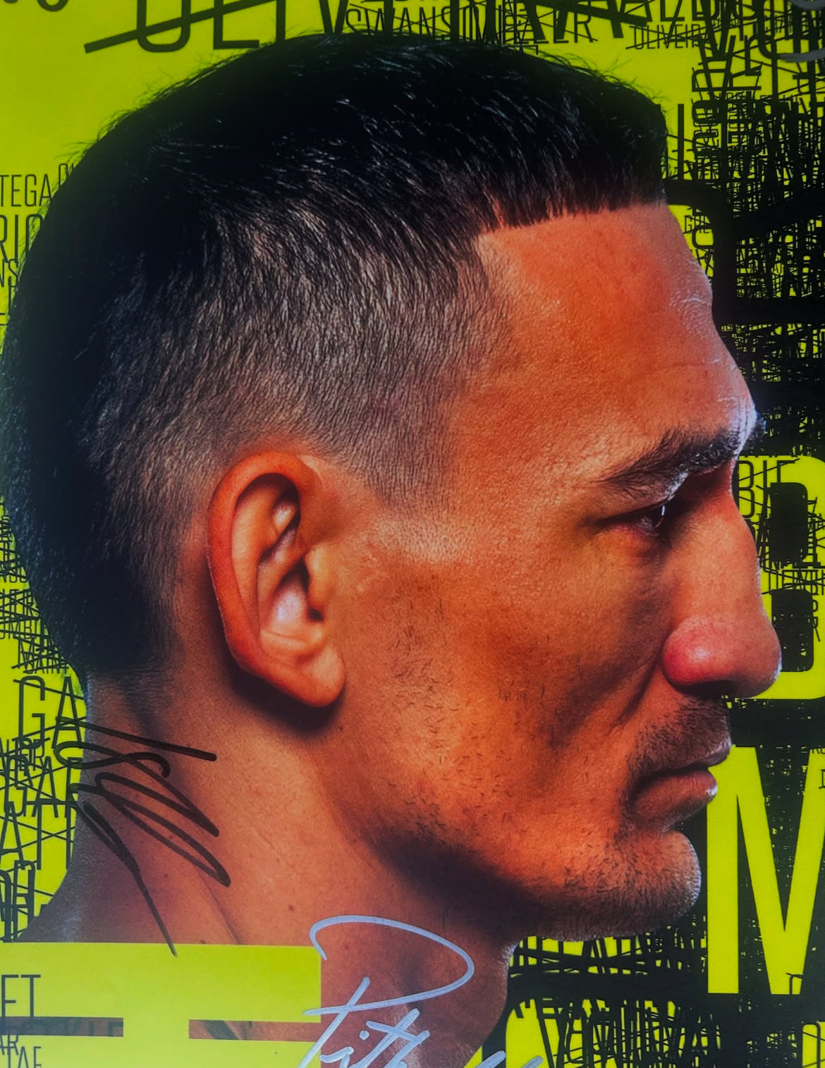 UFC 318 Holloway Vs Poirier 3 Signed Event Poster - Michael Johnsons Actual Poster