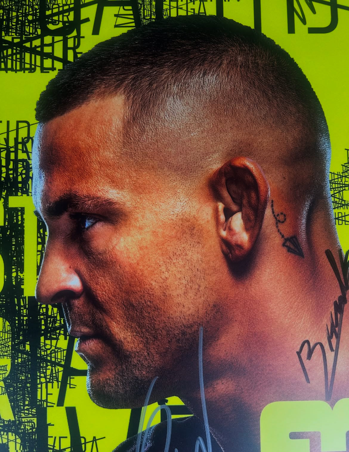 UFC 318 Holloway Vs Poirier 3 Signed Event Poster - Michael Johnsons Actual Poster