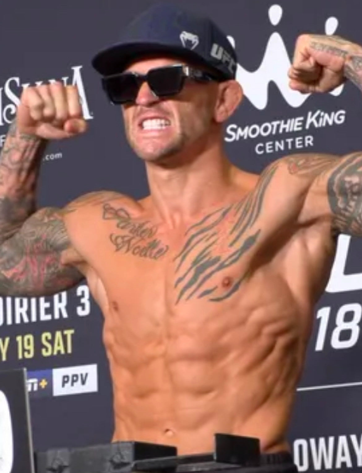 UFC 318 Holloway Vs Poirier 3 Signed Event Poster - Michael Johnsons Actual Poster