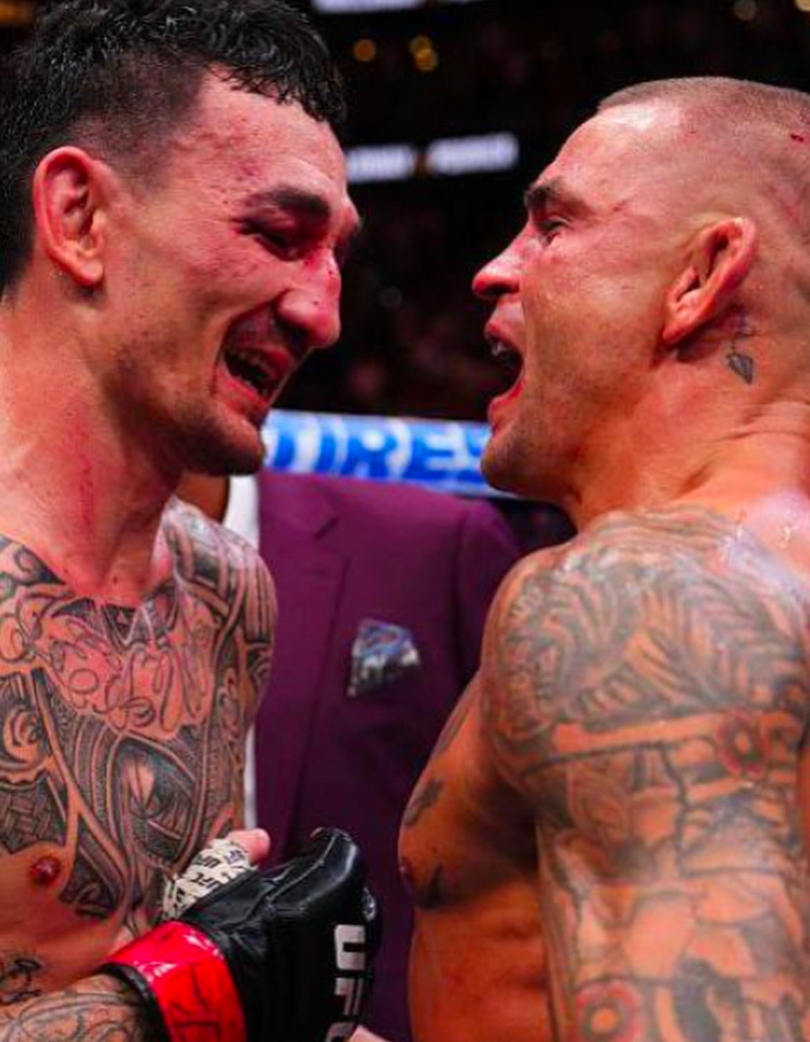 UFC 318 Holloway Vs Poirier 3 Signed Event Poster - Michael Johnsons Actual Poster