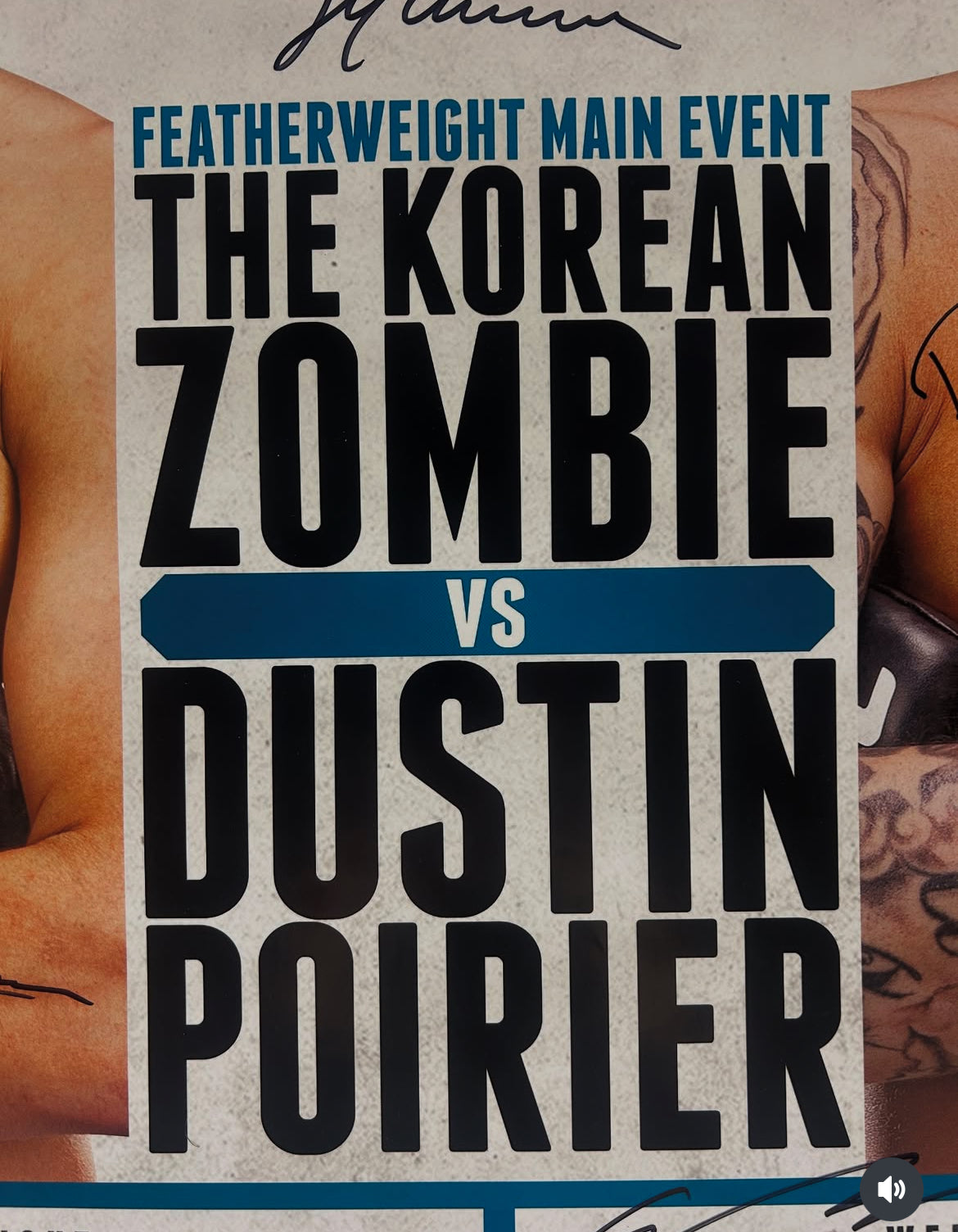 UFC on Fuel TV: The Korean Zombie vs. Dustin Poirier Signed Event Poster and Media Pass