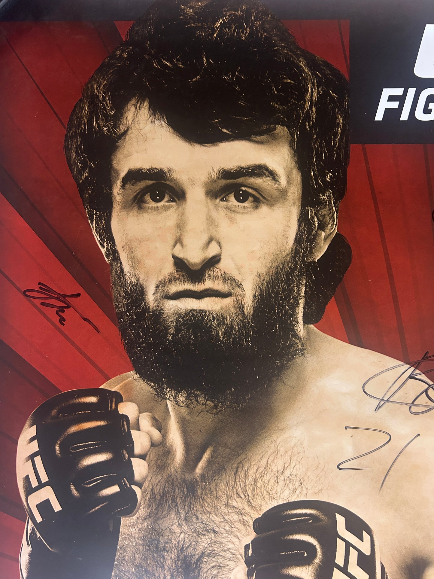 UFC Fight Night Zabit Magomedsharipov vs. Calvin Kattar Signed Event Poster