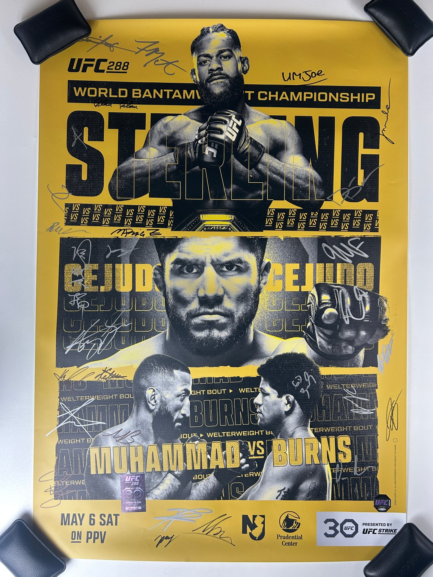 UFC 288 Aljamain Sterling Vs Henry Cejudo Signed Event Poster