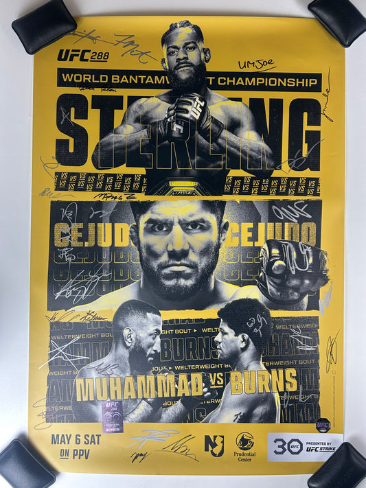 UFC 288 Aljamain Sterling Vs Henry Cejudo Signed Event Poster