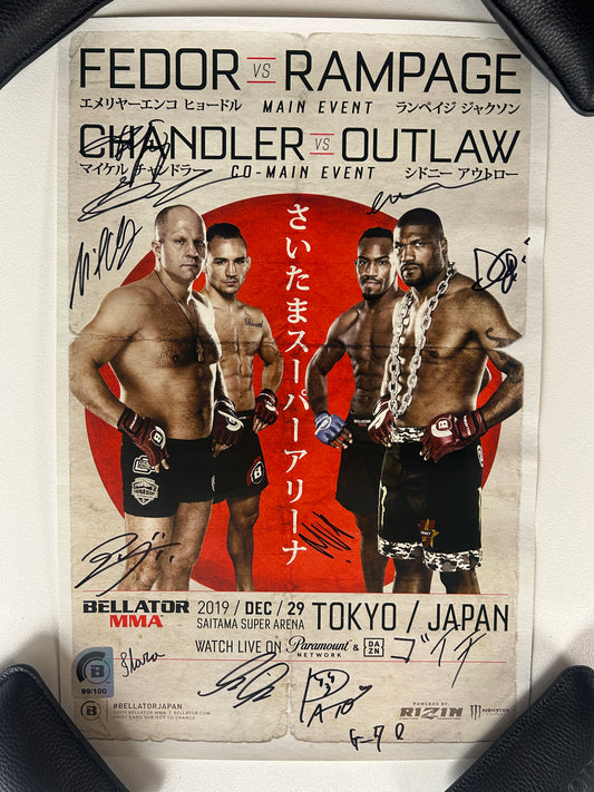 Bellator 237 Fedor Vs Rampage Signed Event Poster