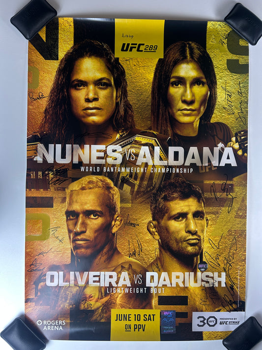 UFC 289 Amanda Nunes Vs Aldana Signed Event Poster