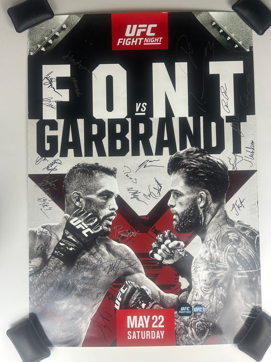 UFC Fight Night Rob Font vs. Cody Garbrandt Signed Event Poster