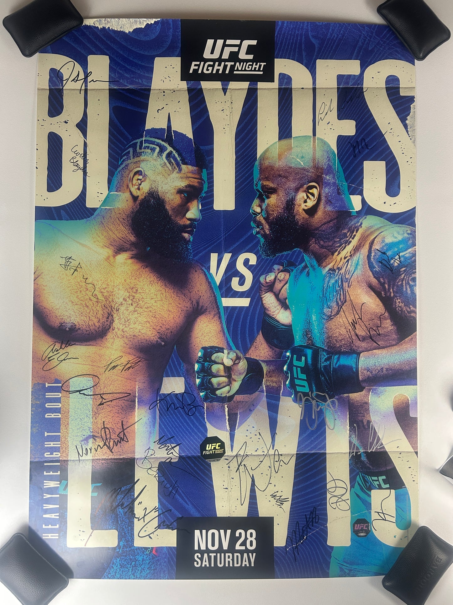 UFC Fight Night Curtis Blaydes Vs Derrick Lewis Signed Event Poster