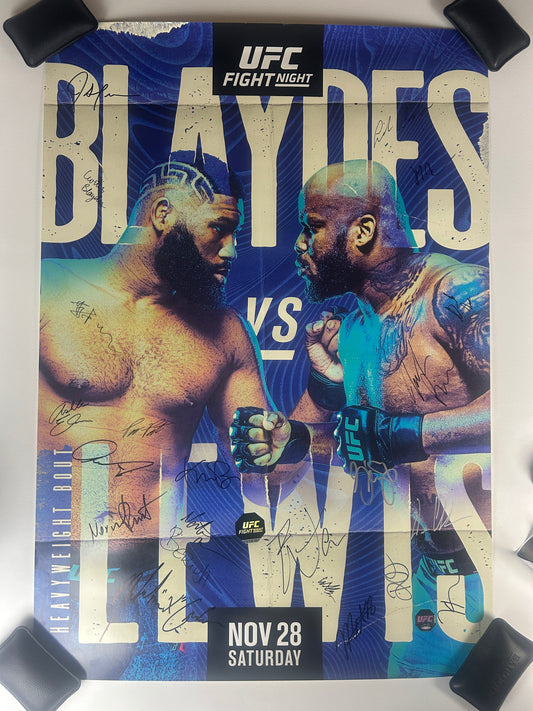 UFC Fight Night Curtis Blaydes Vs Derrick Lewis Signed Event Poster