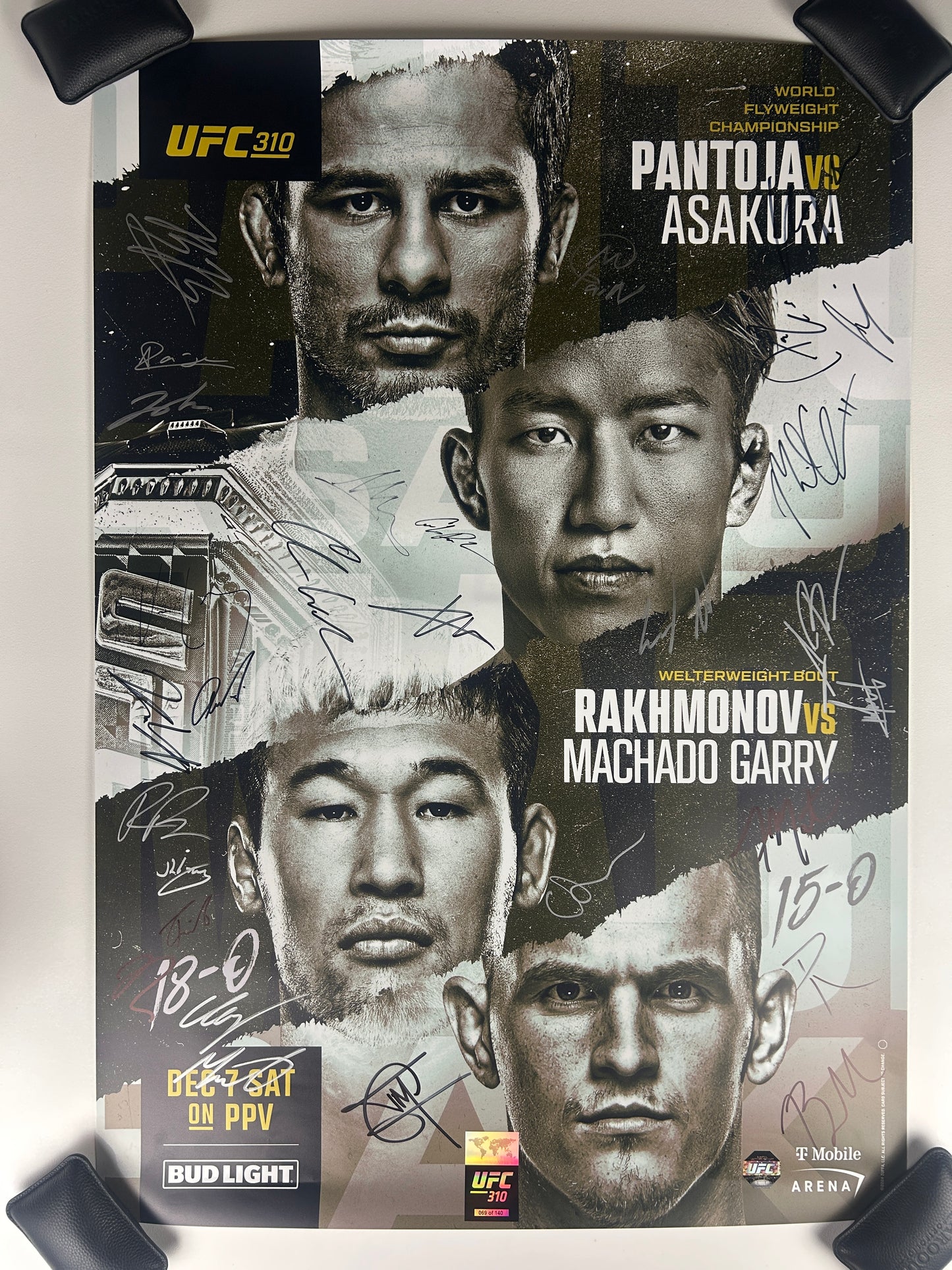 UFC 310 Pantoja Vs Asakura Signed Event Poster