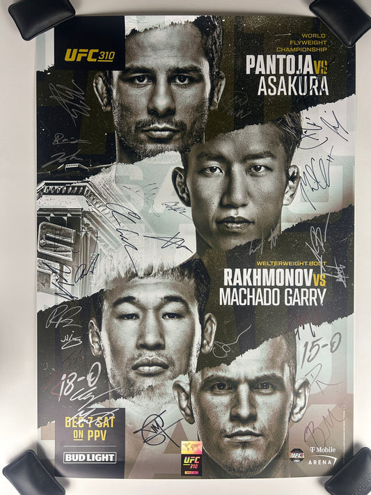 UFC 310 Pantoja Vs Asakura Signed Event Poster