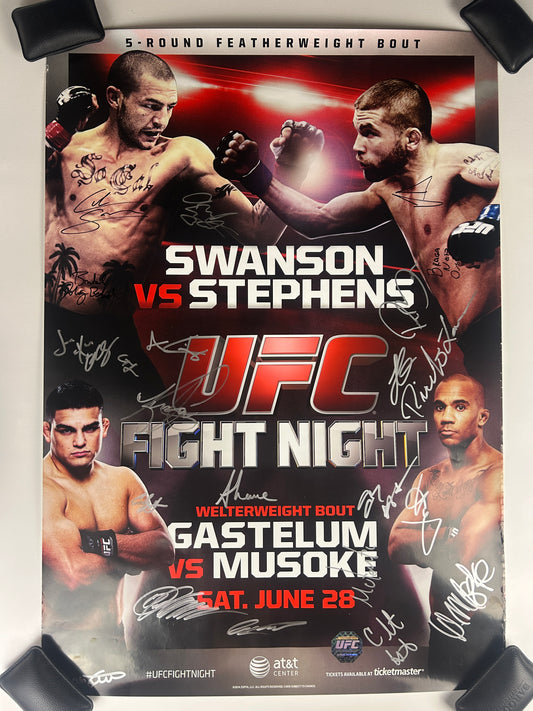 UFC Swanson Vs Stephens Signed Event Poster