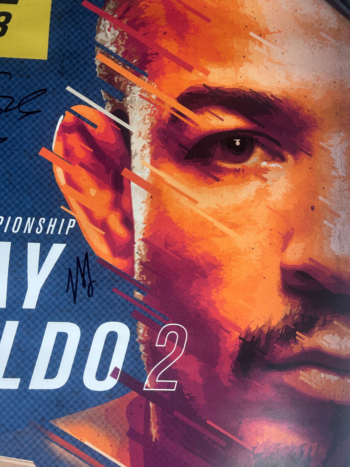 UFC 218 Max Holloway Vs Jose Aldo 2 Signed Event Poster