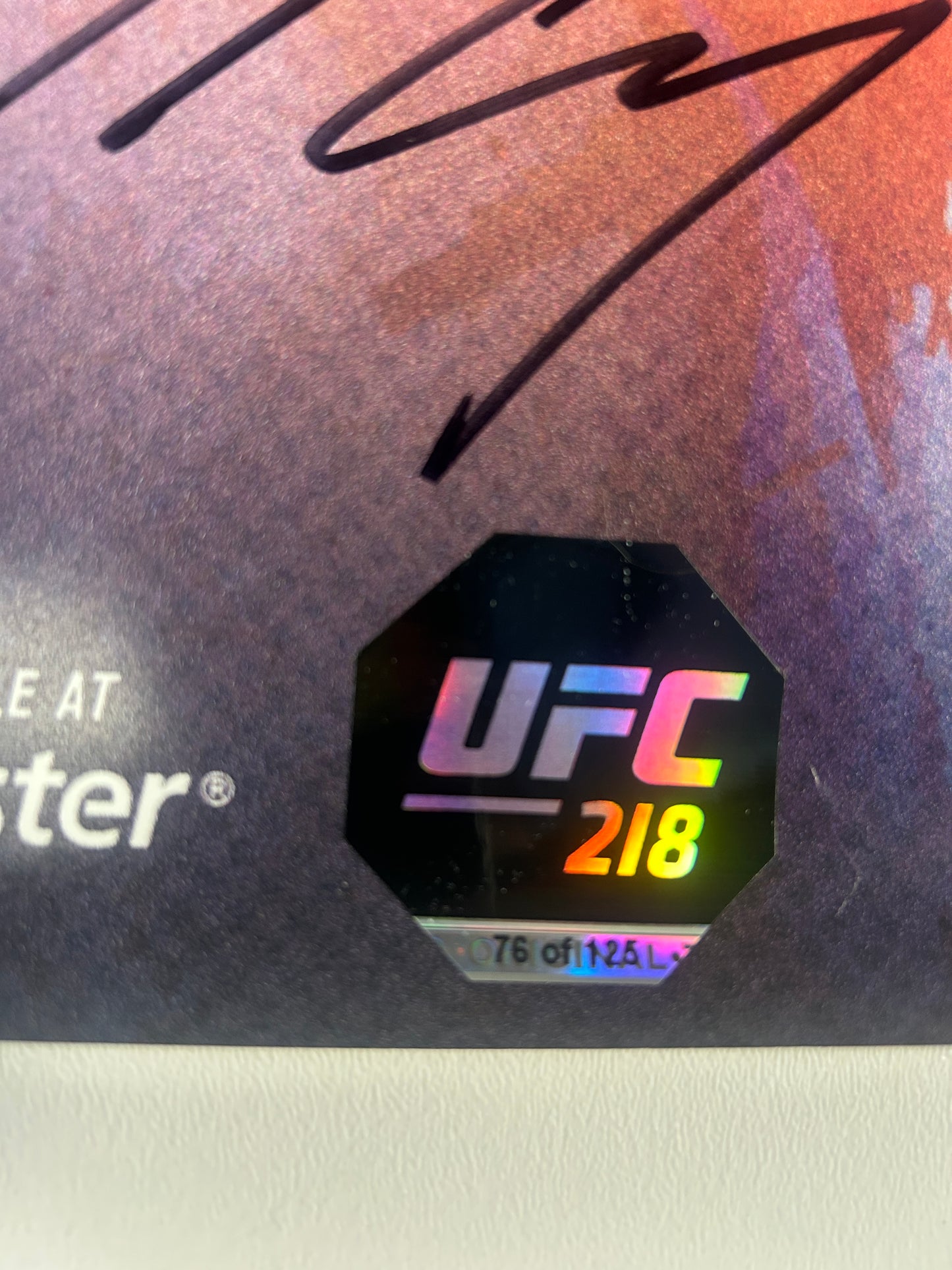 UFC 218 Max Holloway Vs Jose Aldo 2 Signed Event Poster