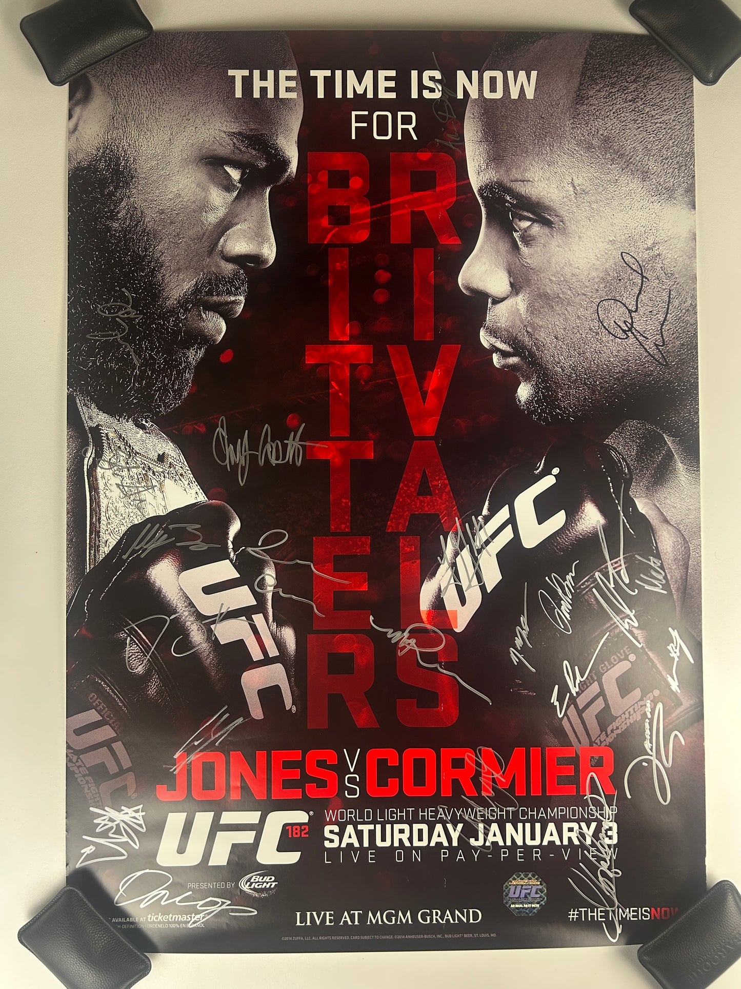 UFC 182 Jon Jones Vs Daniel Cormier Signed Event Poster