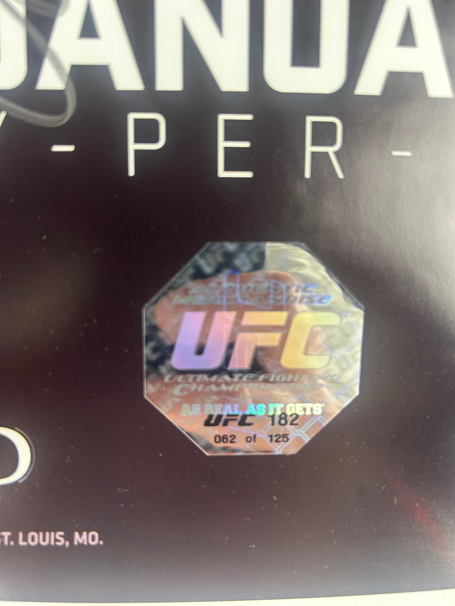 UFC 182 Jon Jones Vs Daniel Cormier Signed Event Poster