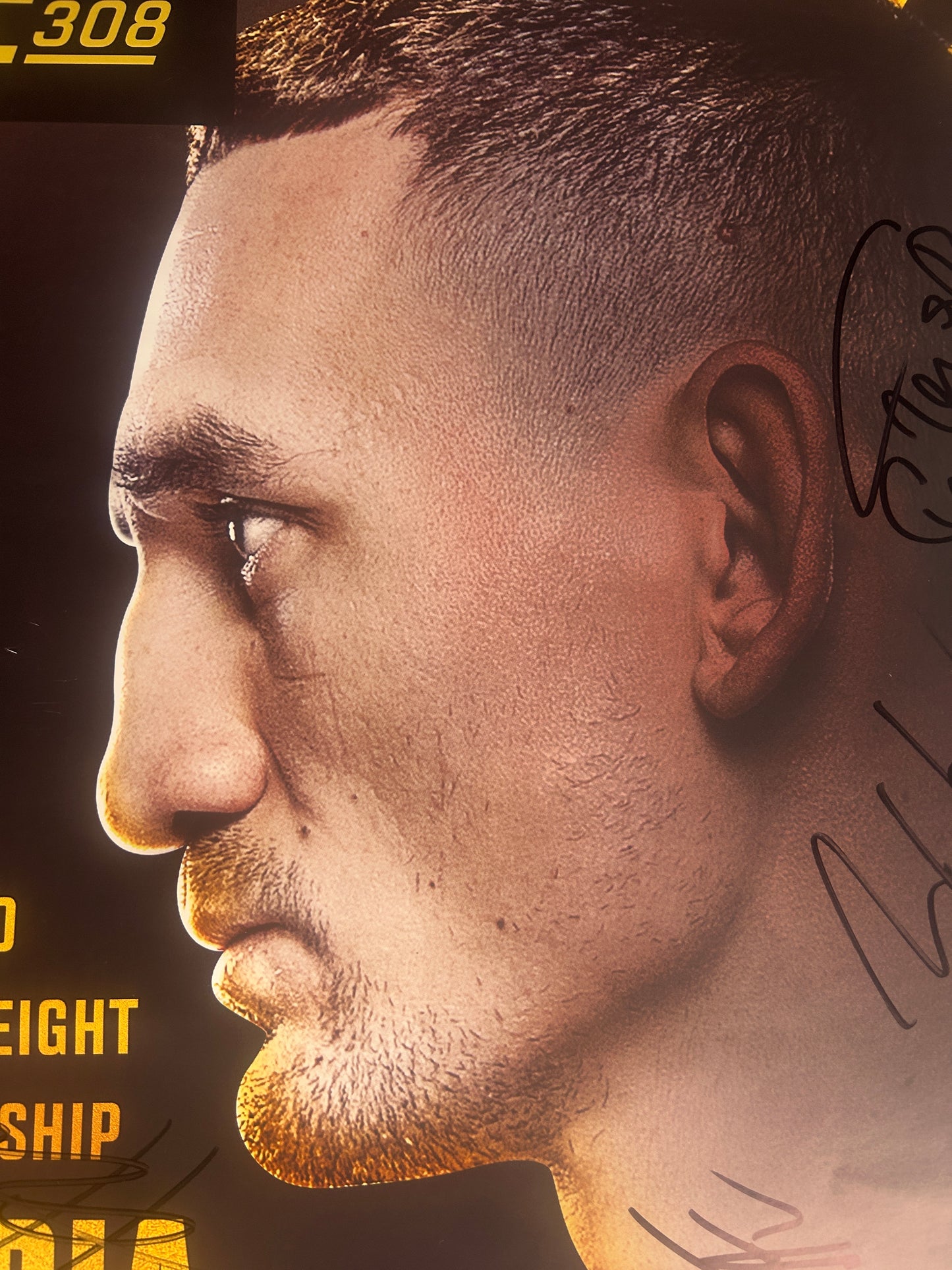 UFC 308 Ilia Topuria vs. Max Holloway Signed Event Poster