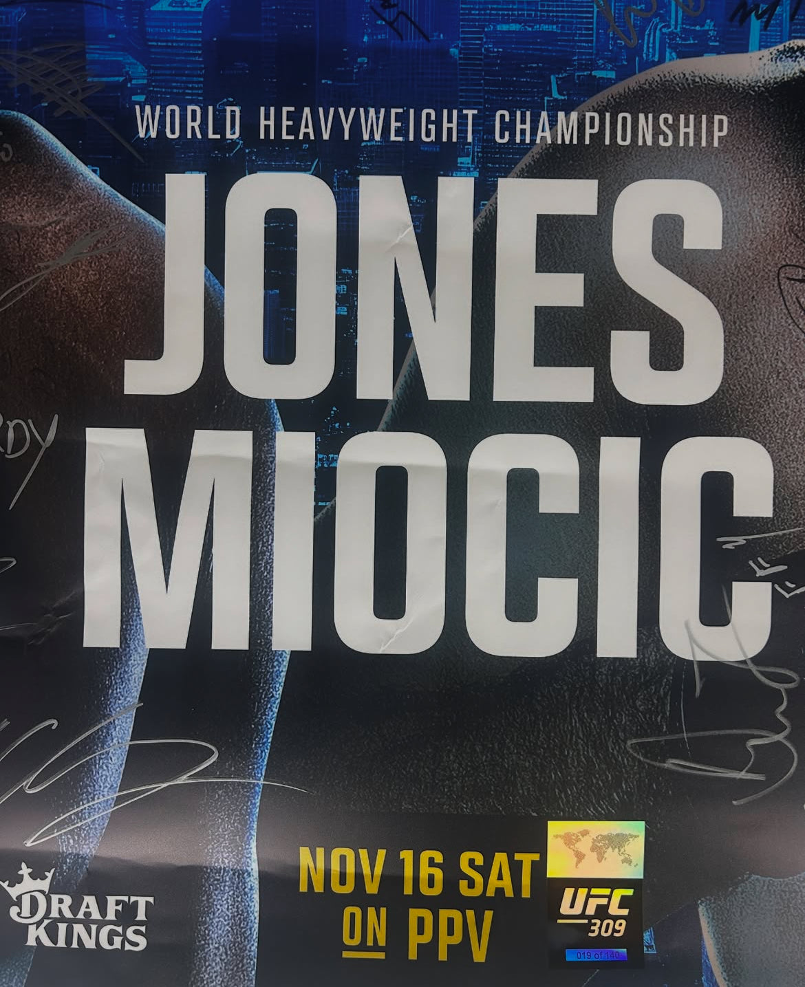 UFC 309 Jon Jones Vs Stipe Miocic Signed Event Poster (Eryk Anders Poster)