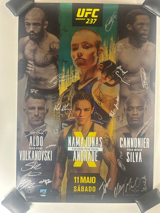UFC 237 Rose Namajunas vs. Andrade Signed Event Poster