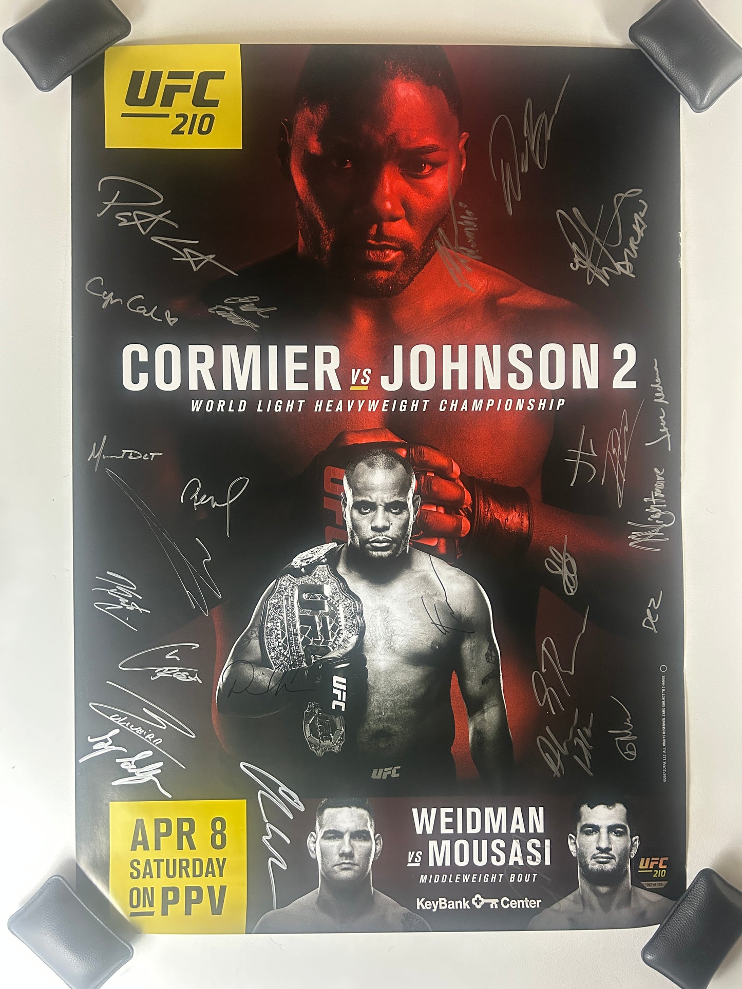 UFC 210 Daniel Cormier Vs Anthony Johnson Signed Event Poster