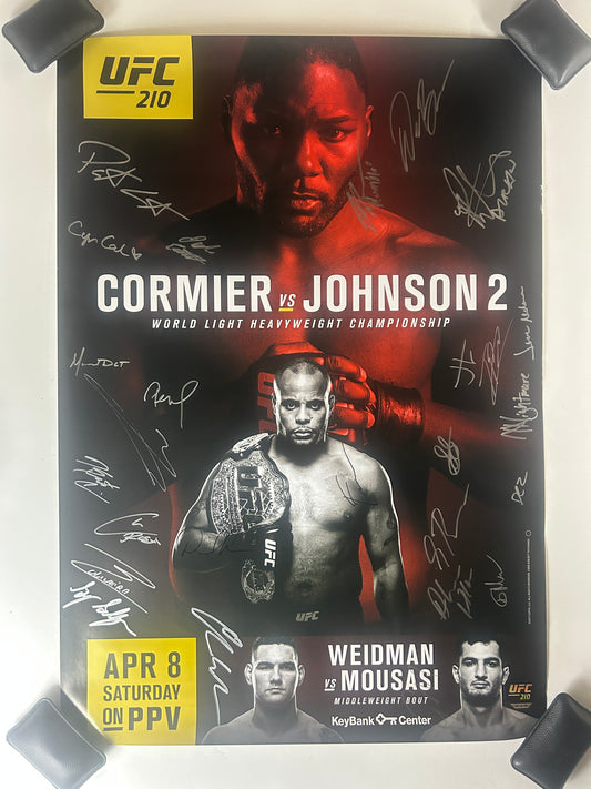 UFC 210 Daniel Cormier Vs Anthony Johnson Signed Event Poster