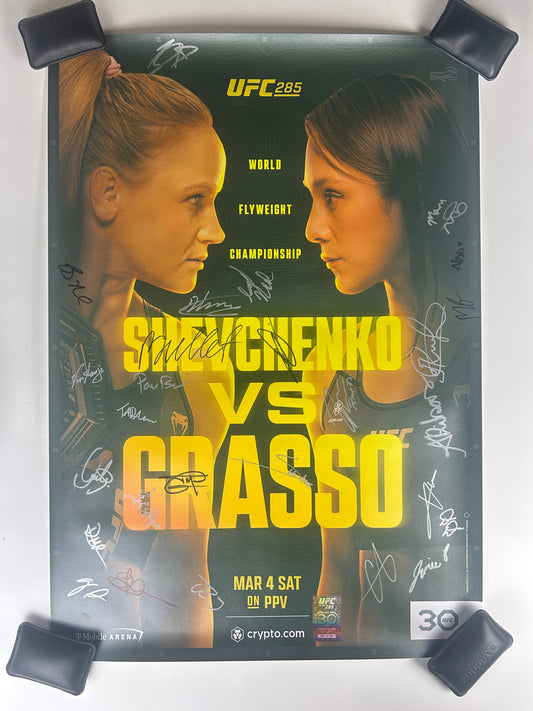 UFC 285 Shevchenko Vs Grasso Signed Event Poster