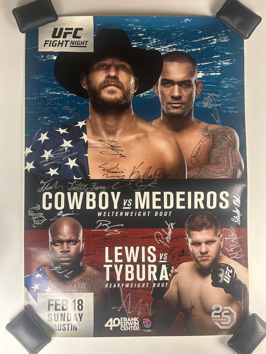 UFC Donald Cowboy Cerrone vs. Medeiros Signed Event Poster