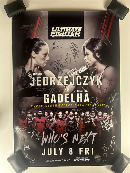 UFC TUF 23 Finale: Team Joanna Vs Team Claudia Signed Event Poster