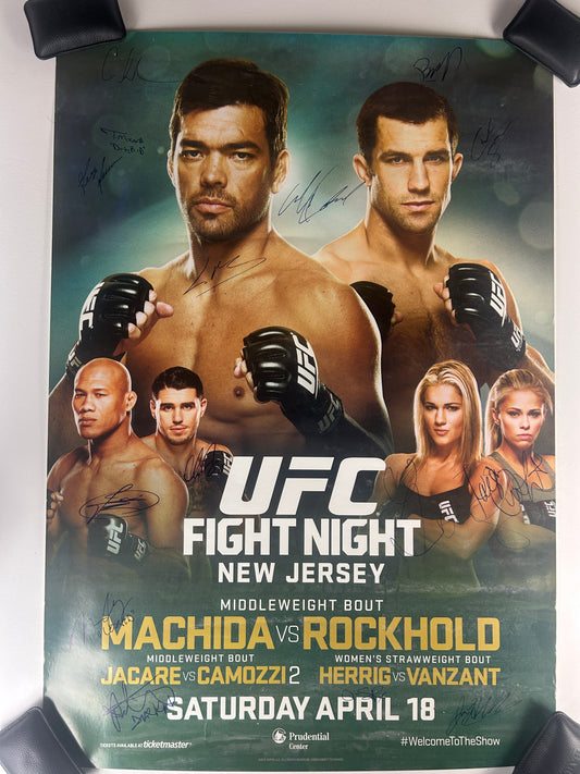 UFC Luke Rockhold Vs Lyoto Machida Signed Event Poster