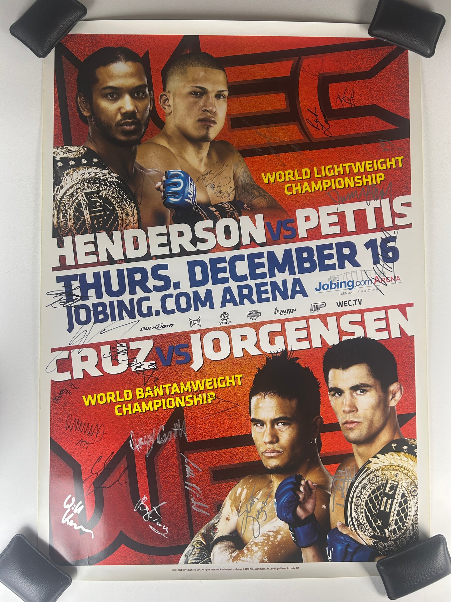 WEC 53 Benson Henderson Vs Anthony Showtime Pettis Signed Event Poster